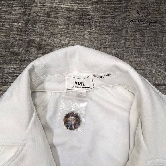 HAVE Long Sleeve Belted Jacket Size S - Picture 2 of 5